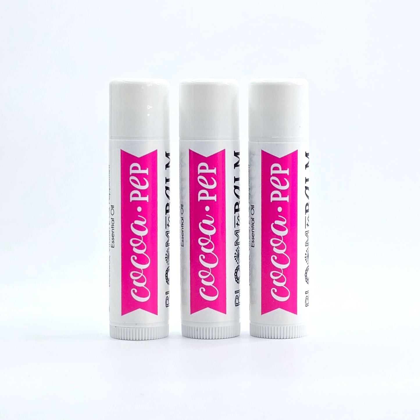 Herb-Infused Lip Balm TRIO {Cocoa-Pep}