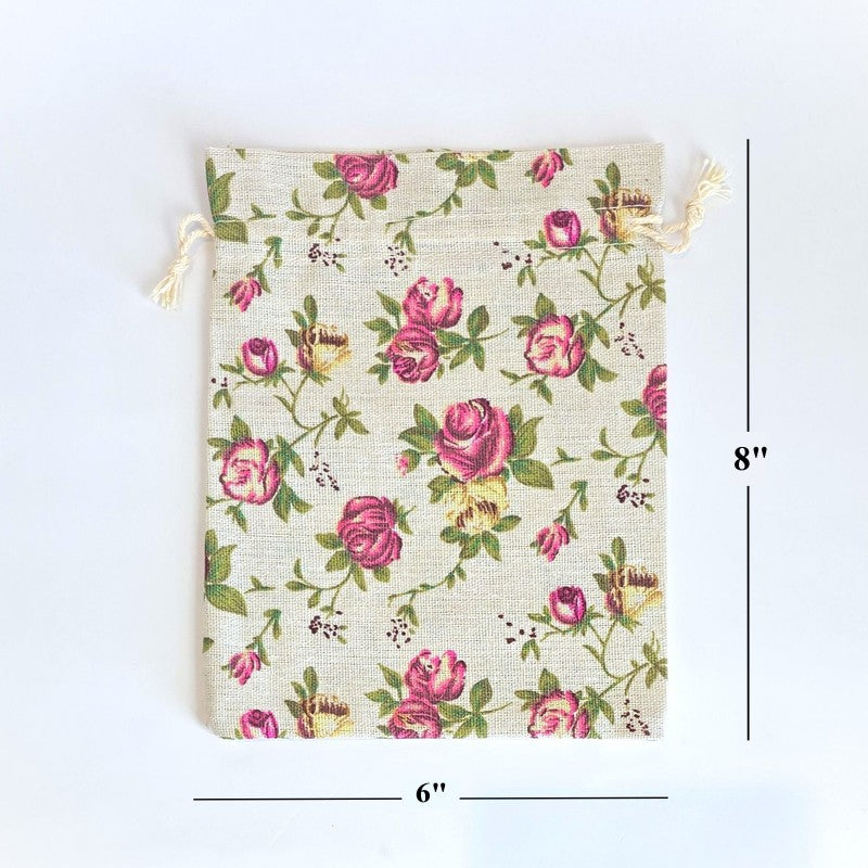 Drawstring Bag {ROSE} Large