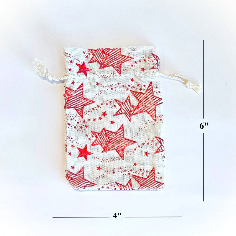 Drawstring Bag {RED STAR} Medium