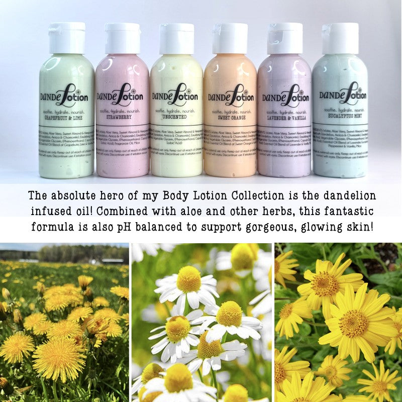 YOU PICK: Dande-LOTION {2 oz BUNDLE of 4} in Gift Bag