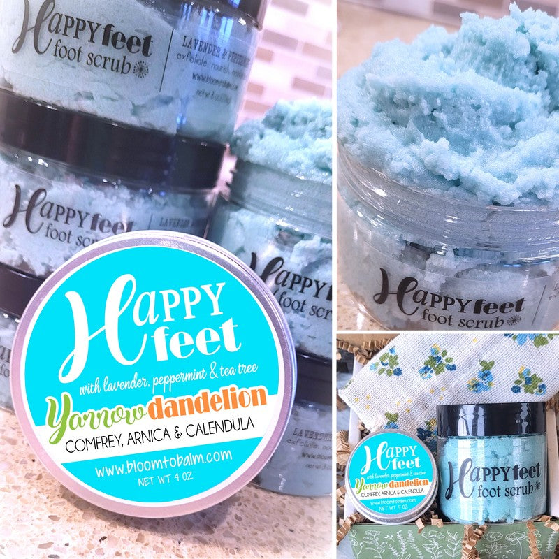 Happy Feet 2 oz DUO (2 oz Scrub + 2 oz Salve) in Heart Bag