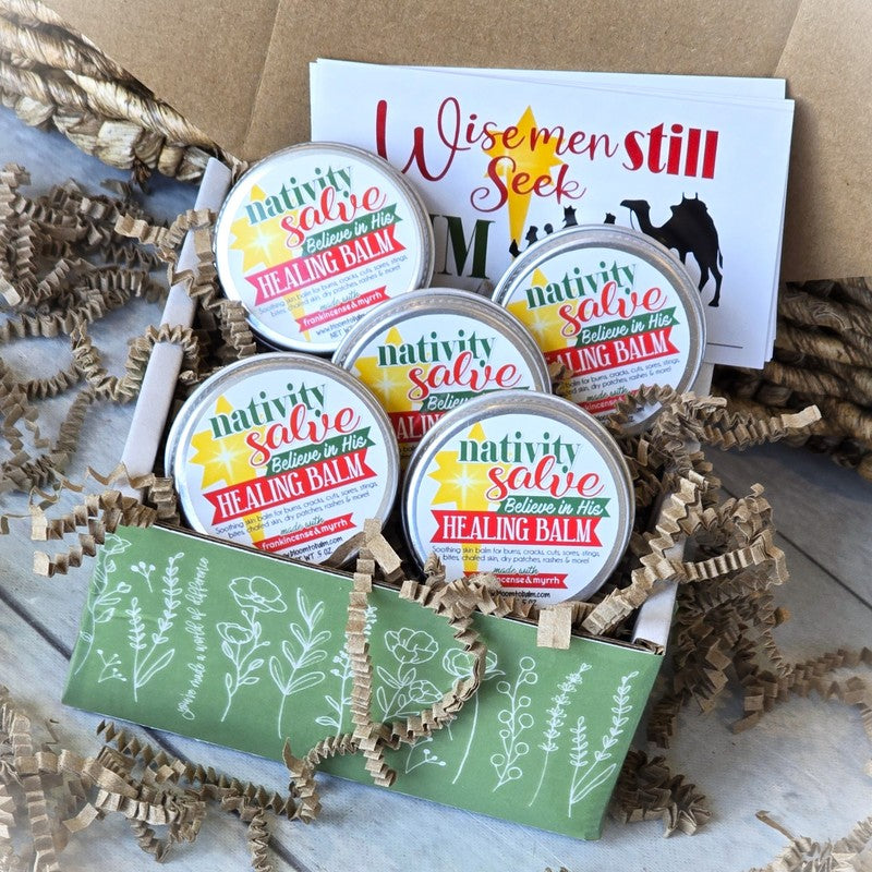 Nativity Salve {HALF-OZ} 5-Pack (with cards)
