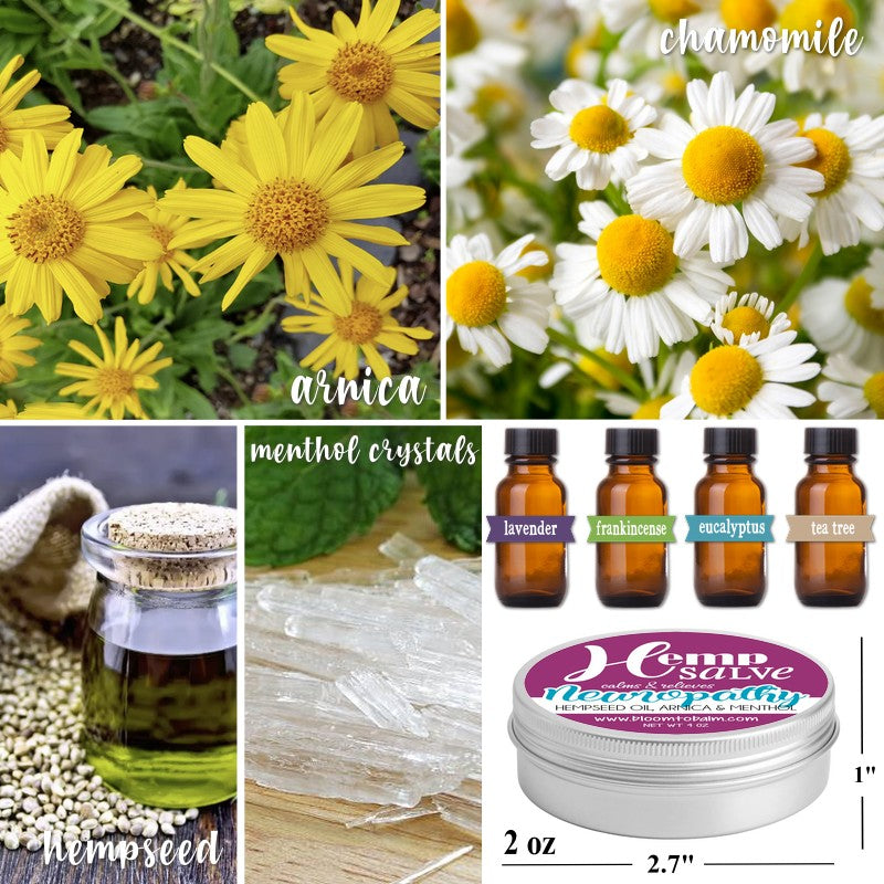 Dande-Mag 2 oz DUO {Hemp Salve} in a Heart Bag