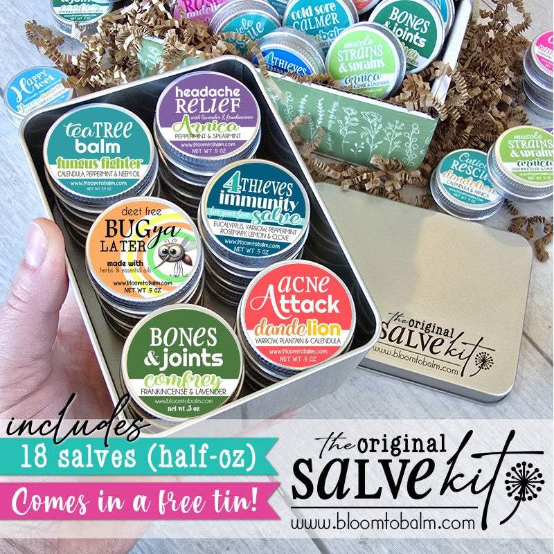 ORIGINAL Salve Kit {18 half-oz Salves} + FREE Tin!