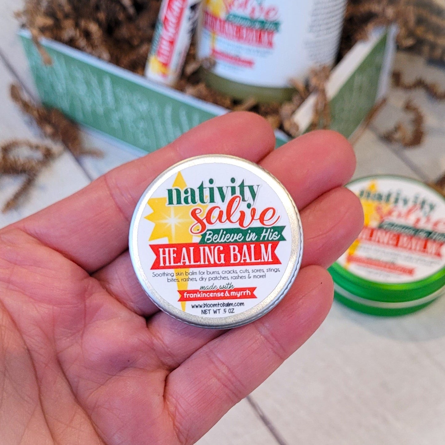Nativity Salve {HALF-OZ} 5-Pack (with cards)