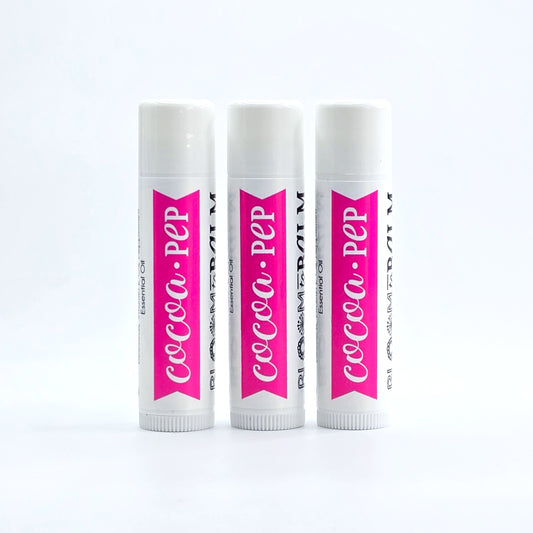 Herb-Infused Lip Balm TRIO {Cocoa-Pep}