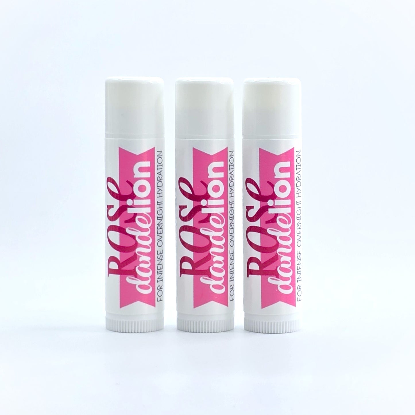 Herb-Infused Lip Balm TRIO {Dandelion Rose}