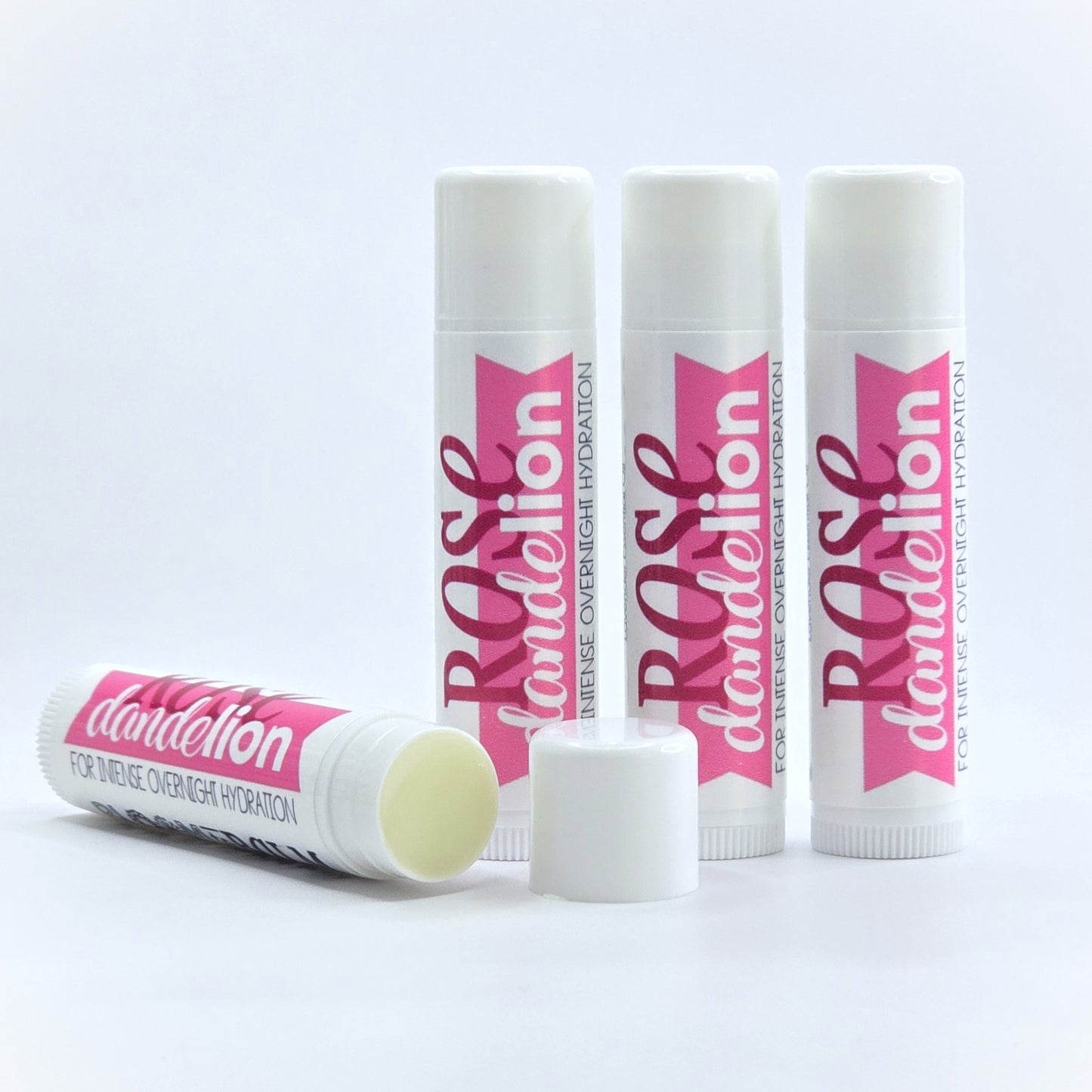 Herb-Infused Lip Balm TRIO {Dandelion Rose}