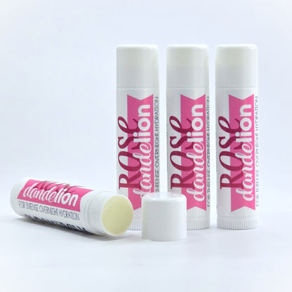 Herb-Infused Lip Balm TRIO {Dandelion Rose}