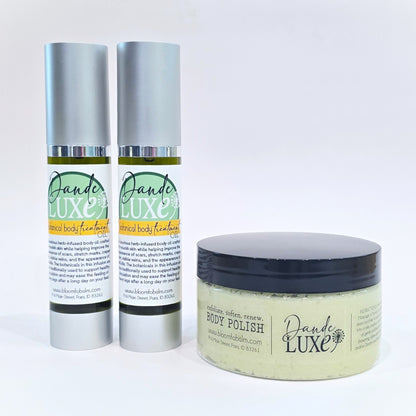Dande-LUXE {DUO Plus} Body Polish & 2 Treatment Oils