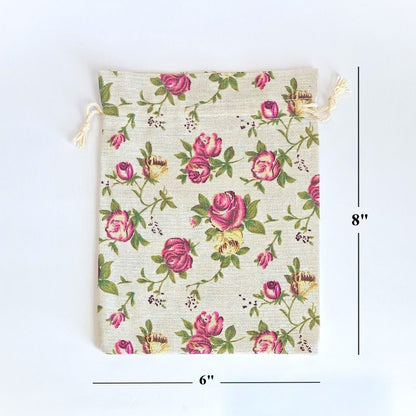 Drawstring Bag {ROSE} Large