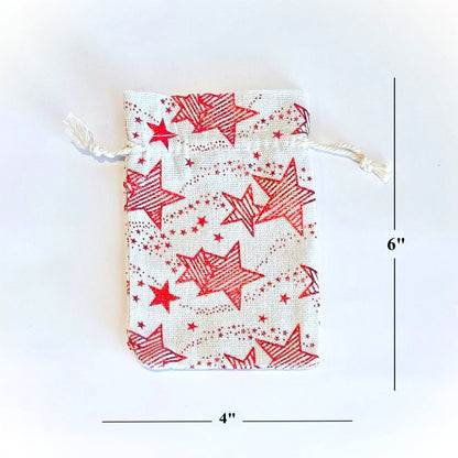 Drawstring Bag {RED STAR} Medium