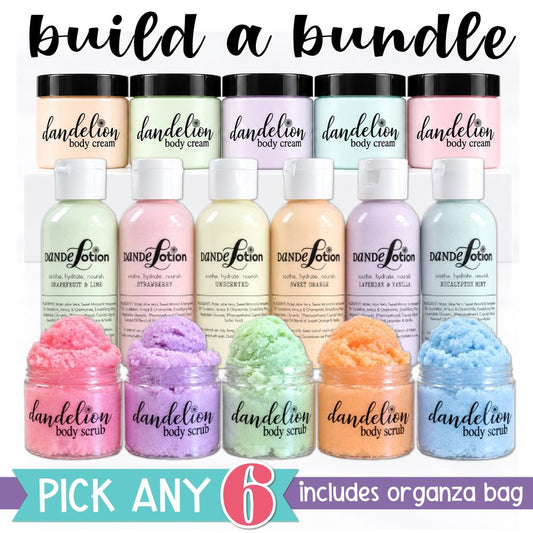 PICK 6: Lotion, Creams or Scrubs GIFT SET (2 oz Bundle in a gift bag) (Copy)