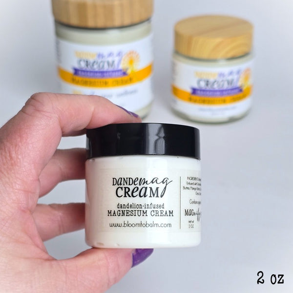 DANDE-MAG {Dandelion-Infused} Magnesium CREAM – Bloom to Balm