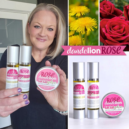 Dandelion Rose Facial {TRIO} 2 oz Salve, Liquid Salve & Oil Cleanser
