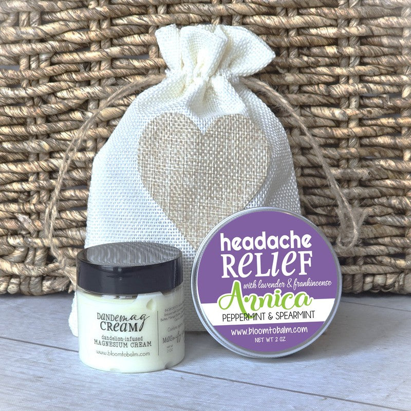 Dande-Mag 2 oz DUO {Headache Relief} in a Heart Bag