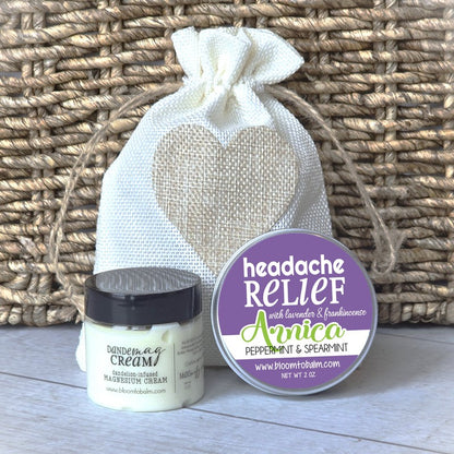 Dande-Mag 2 oz DUO {Headache Relief} in a Heart Bag