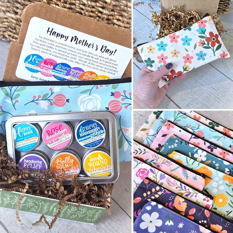 Mother's Day Salve Kit + FREE Window Tin & Floral Zip Bag