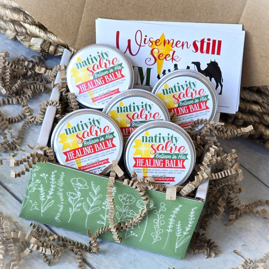Nativity Salve {HALF-OZ} 5-Pack (with cards)