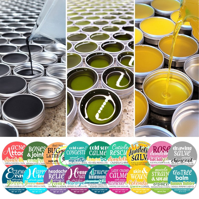 TRAVEL-SIZE Salve Kit (PICK 6 HALF OZ) + FREE Tin!