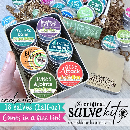 ORIGINAL Salve Kit {18 half-oz Salves} + FREE Tin!