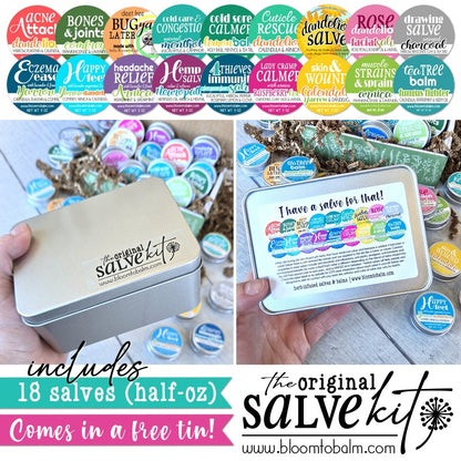 ORIGINAL Salve Kit {18 half-oz Salves} + FREE Tin!