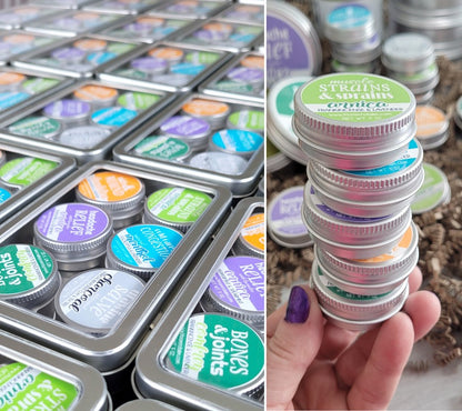 TRAVEL-SIZE Salve Kit (PICK 6 HALF OZ) + FREE Tin!
