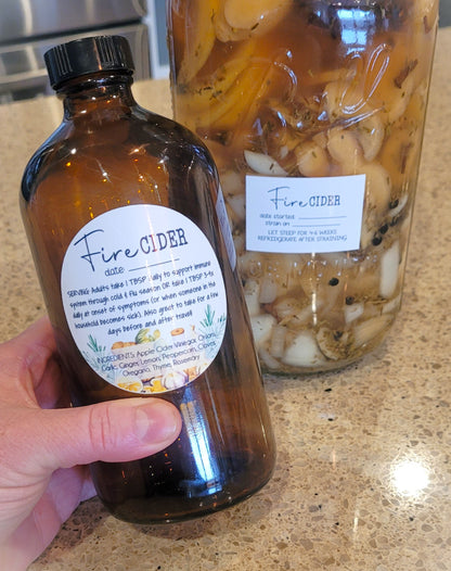 FIRE CIDER Recipe & Sticker Labels {FREE PRINTABLE}