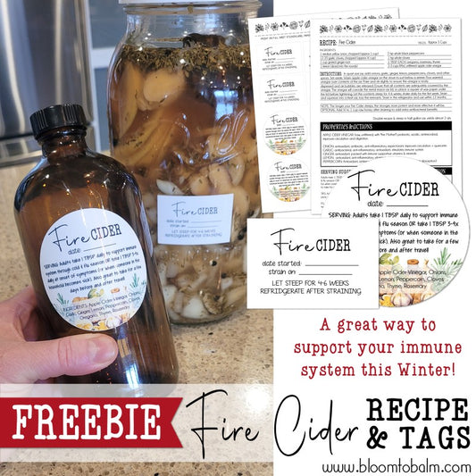 FIRE CIDER Recipe & Sticker Labels {FREE PRINTABLE}